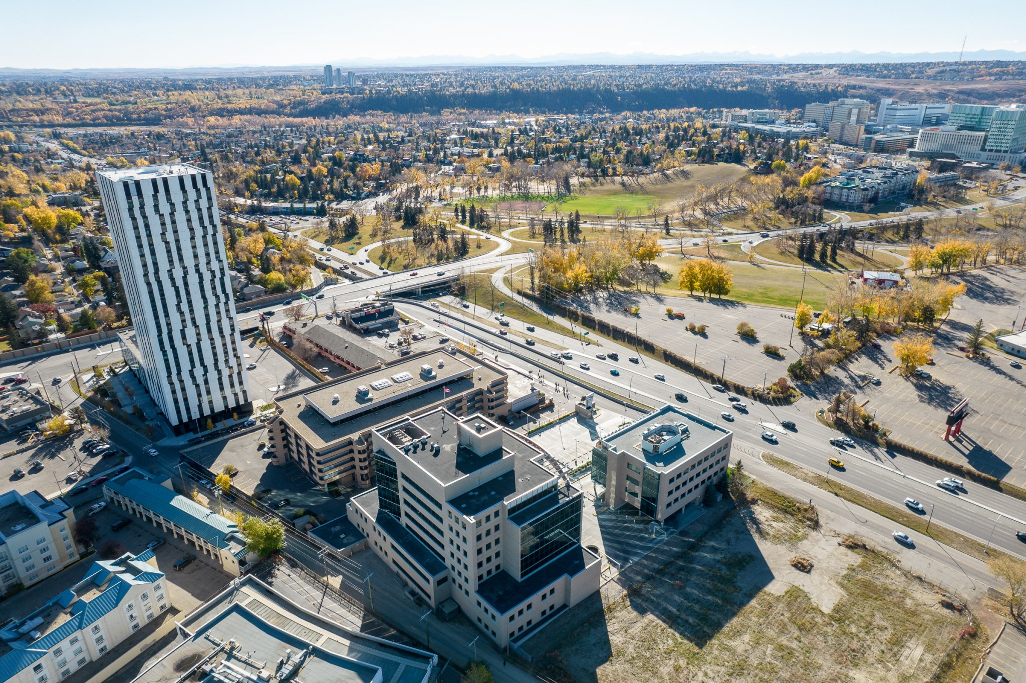Surface parking and campus circulation